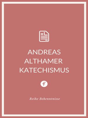 cover image of Andreas Althamer Katechismus